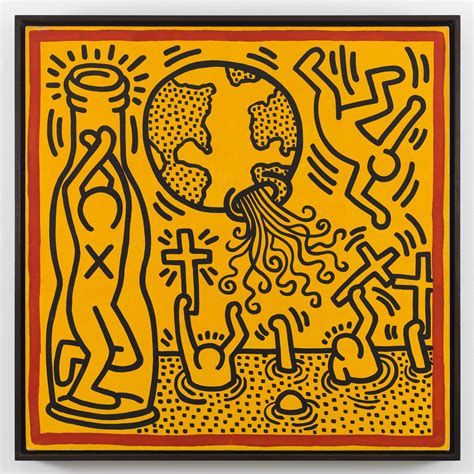 Keith Haring Untitled 1989 Acrylic On Canvas 394 × 394 In