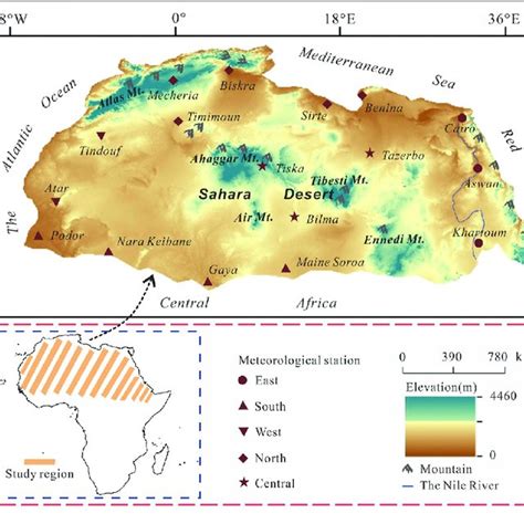 Geographical Location Of The Sahara Desert A Distribution Of