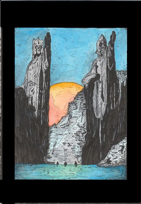 The Gates Of Argonath Rwatercolor