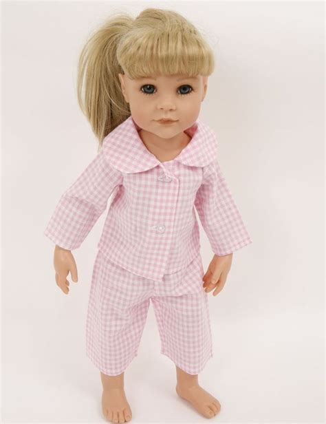Frilly Lily Pink Gingham Pyjamas For American Girl And Other 18 Inch