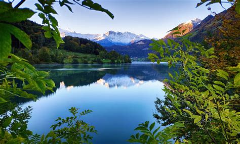 Beautiful Valley And Village Of Lake Lungern Or Lungerersee In Obwalden