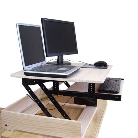 This is yet another amazing diy solution if you want to convert your existing desk into a sit stand desk. Related image | Desk riser, Sit stand desk adjustable, Sit ...