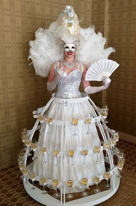 Gorgeous Masquerade White Diva With Sequin Mask And Light Up Headpiece