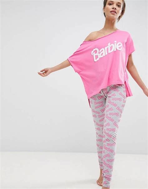 Asos Barbie Boxy Tee And Legging Pajama Set Pajama Set Pajamas Women Clothes For Women