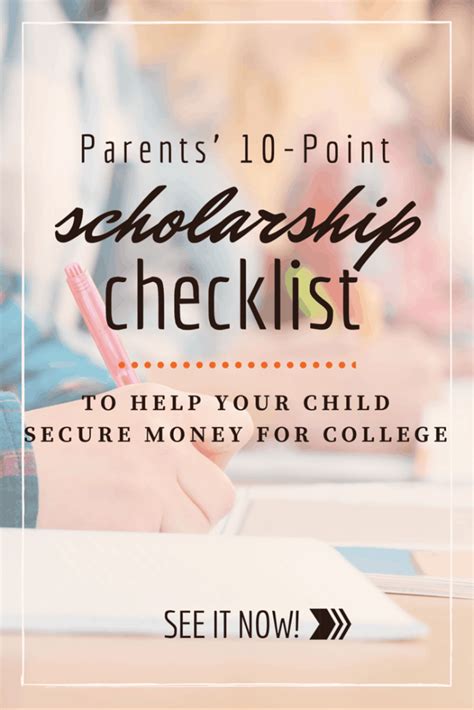 And to make matters worse, you may need money to survive or pay a few bills while living at home. How to Get Money for College: 10-Point Checklist to Help Your Child - The Scholarship System