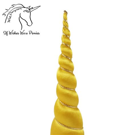 Pure Gold Bright Gold Unicorn Horn For Mini Pony Horse Draft