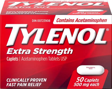 Tylenol Extra Strength Acetaminophen Caplets 500 Mg Amazon Ca Health And Personal Care