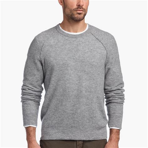 James Perse Cashmere Thermal Raglan In Heather Grey Gray For Men Lyst