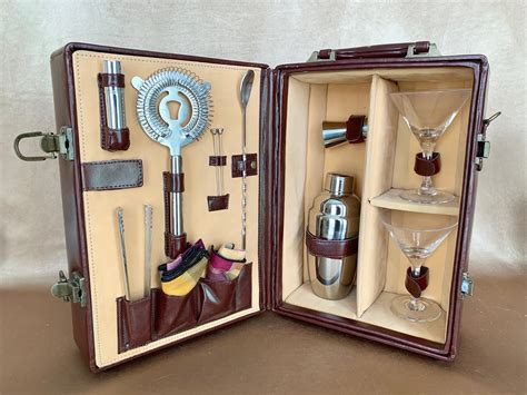 Unfollow travel bar set to stop getting updates on your ebay feed. Vintage Travel Bar, 2 Bottle Deluxe Suitcase, Premium ...