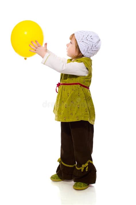 Girl Holding Balloon Stock Image Image Of Leisure Girl 13575247