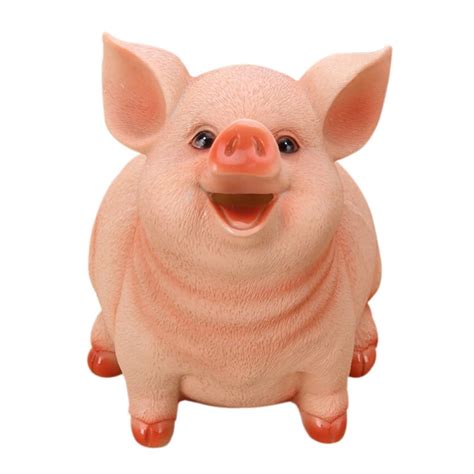 Resin Piggy Bank Child Piggy Bank Cute Pig Piggy Bank Household