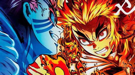 Demon Slayer The Epic Clash Between Akaza And Rengoku In A Magnificent