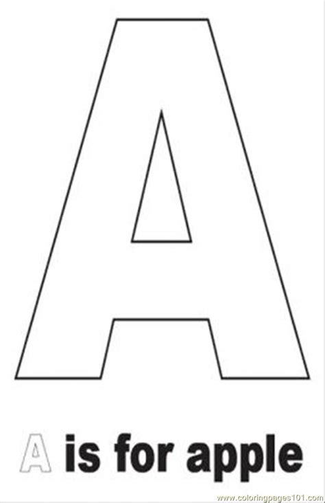 A4 Coloring Page Free Alphabets Coloring Pages