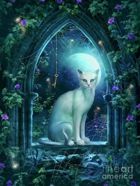 Mystical Cat Digital Art By Jessica Allain