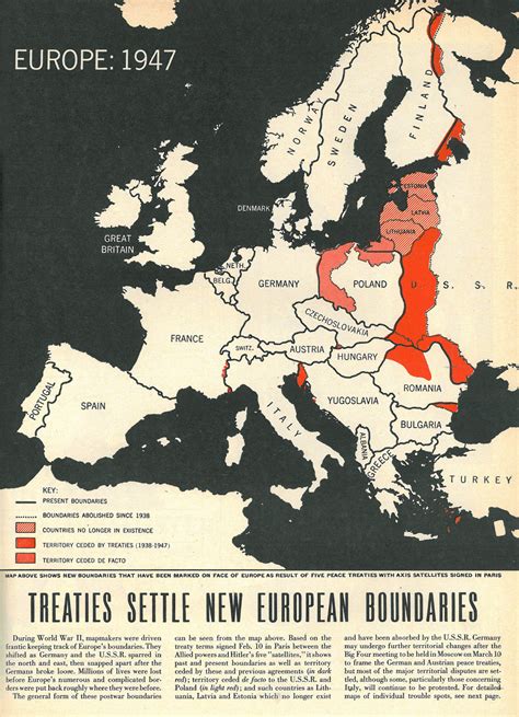 Border Changes In Europe After The End Of The Second World War West