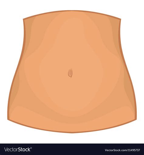 Female Belly Icon Cartoon Style Royalty Free Vector Image