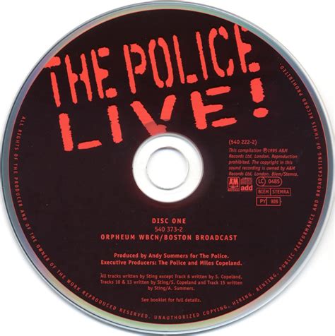 THE POLICE una leyenda viva: "THE POLICE - LIVE !" 1995