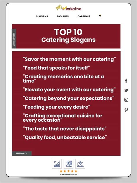 Attractive Catering Slogans Taglines Ideas Markative