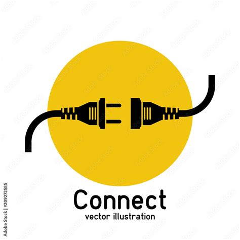 Connection Concept Icon Isolated On White Background Vector Illustration Flat Design