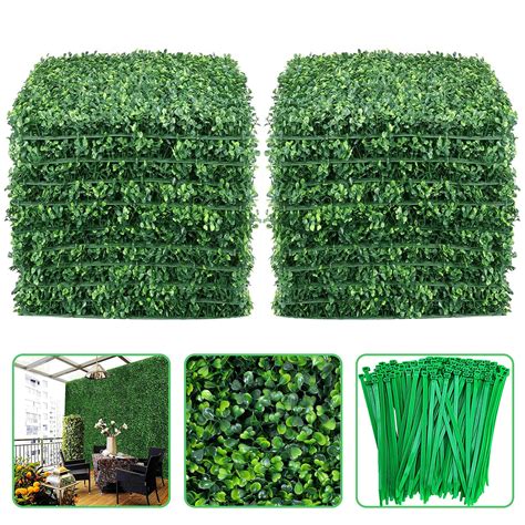 Buy Boxwood Panels Sunnimix 24 Pcs 20x20 Artificial Boxwood Hedges