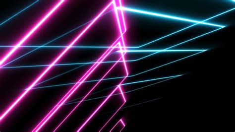 Animation Glowing Neon Line Background Stock Footage Video 100
