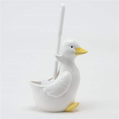 San Art Cute Miscellaneous Goods Lovely Pottery Duck Toilet Brush