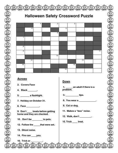Make free and printable crossword puzzles by using templates that are available online and on your. Halloween Printables