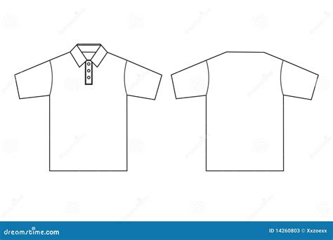 Polo Clothing Template Outline Stock Vector Illustration Of Design