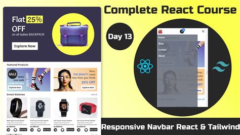 React Tailwind Css Responsive Navbar Complete React Course Day