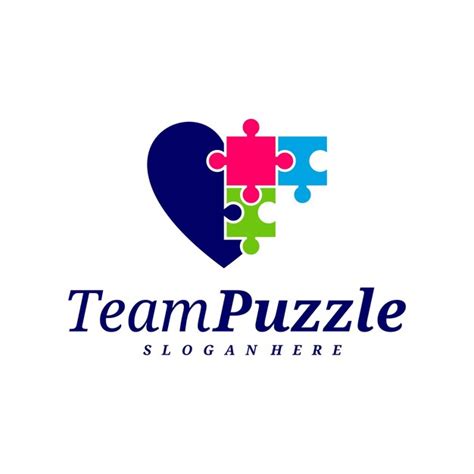 Modèle Vectoriel De Conception De Logo Love Puzzle étiquette