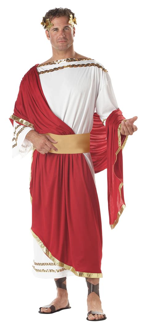 Men S Roman Julius Caesar Greek God Halloween Costume Toga Tunic Robe Belt Set EBay