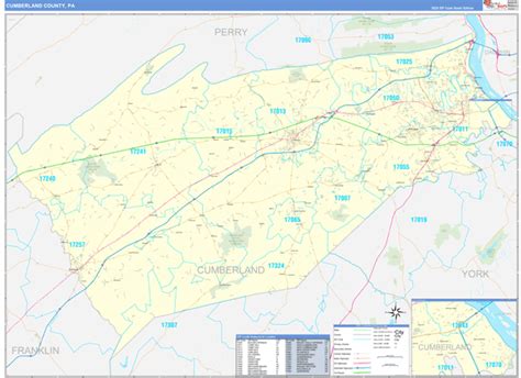 Cumberland County Pa Zip Code Maps Basic