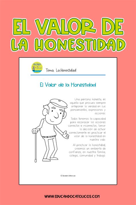 Valor De La Honestidad Descarga Este Recurso Gratuito Para Compartir