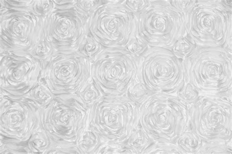 White Satin Rosette Fabric By The Yard