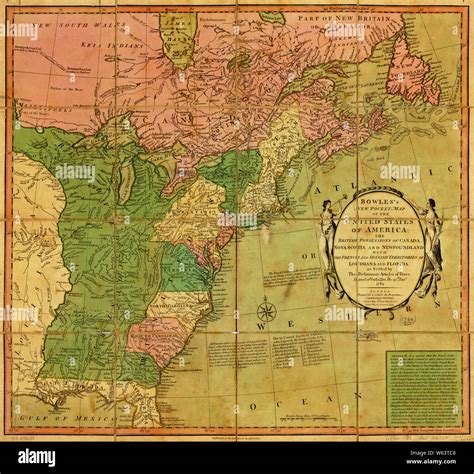 American Revolutionary War Era Maps 1750 1786 351 Bowles S New Pocket Map Of The United States
