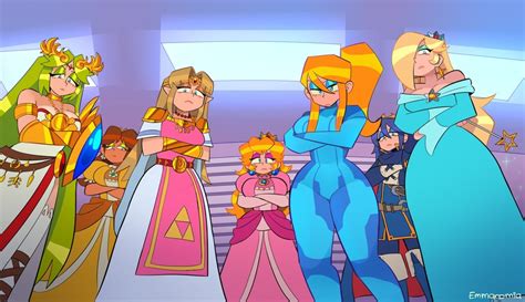 princess zelda samus aran princess peach lucina rosalina and 2 more fire emblem and 10