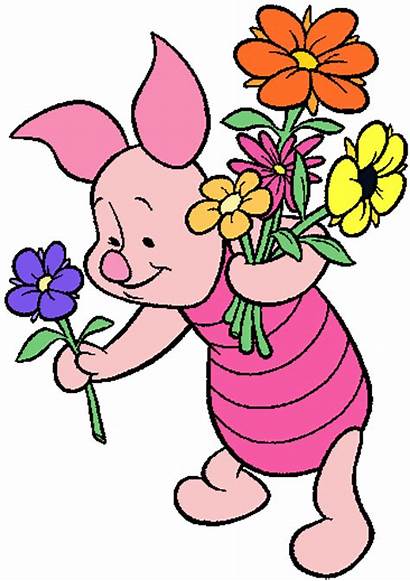 Flowers Piglet Clipart Pooh Winnie Clip Disney