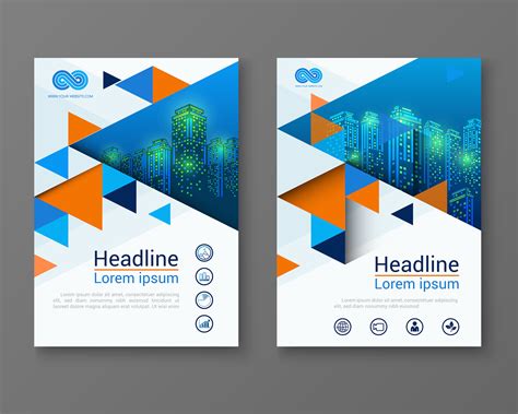Modern Design Poster Flyer Brochure Cover Layout Template With Triangle