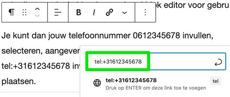 Link Maken Van Telefoonnummer In Wordpress Webtalis