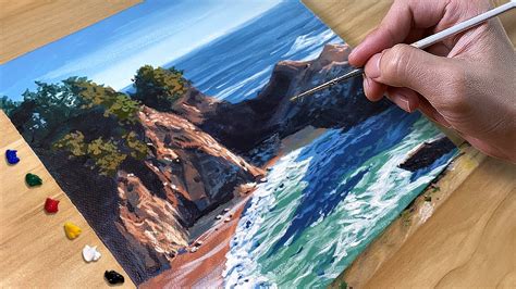 Painting Morning Seascape Acrylic Painting Correa Art Youtube