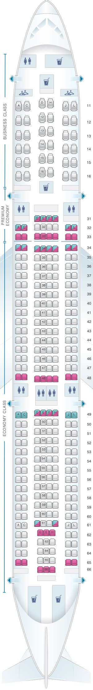 Seat Map Air China Airbus A330 300 311pax