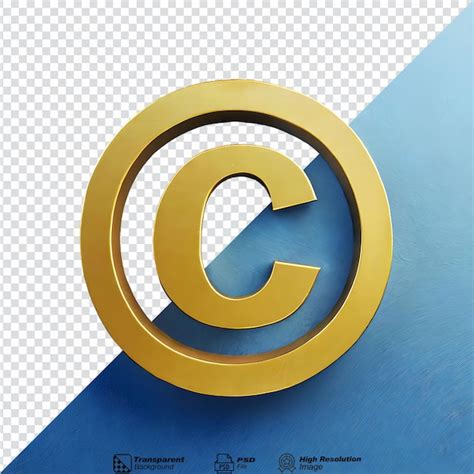 Premium Psd Copyright Symbol 3d Isolated On Transparent Background