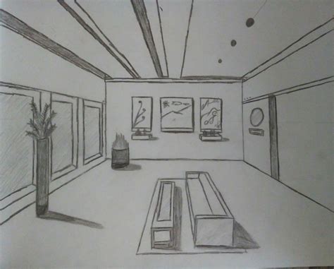 One Point Perspective Of A Room
