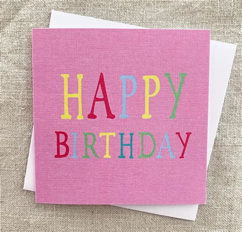 Petit Pink Rainbow Birthday Card Pink Paddock Store