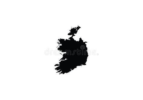 Ireland Outline Map Country Shape Stock Vector Illustration Of Design