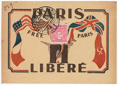 Carte Postale Commémorative Paris Libéré Paris Musées