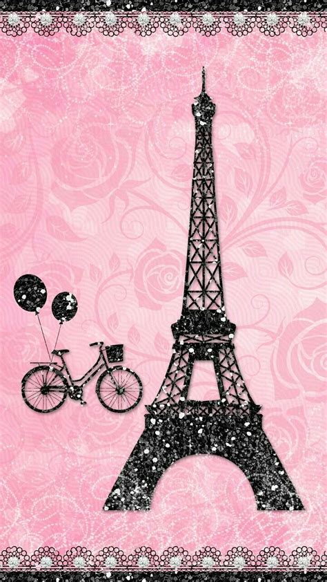 Pink Sparkly Paris Eiffel Wallpaper Pink Paris Wallpaper Apple