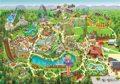 Lightwater Valley Theme Park Map Illustration On Behance