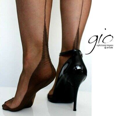 Gio Chocolate Ff Point Seamed Stockings Choose Xs