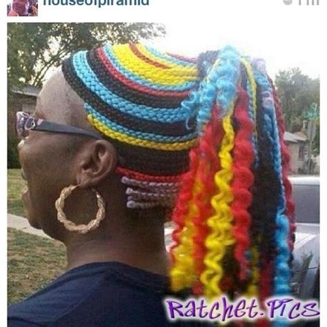 Multi Colored Ghetto Weave Ghetto Red Hot Hair Humor Hair Styles